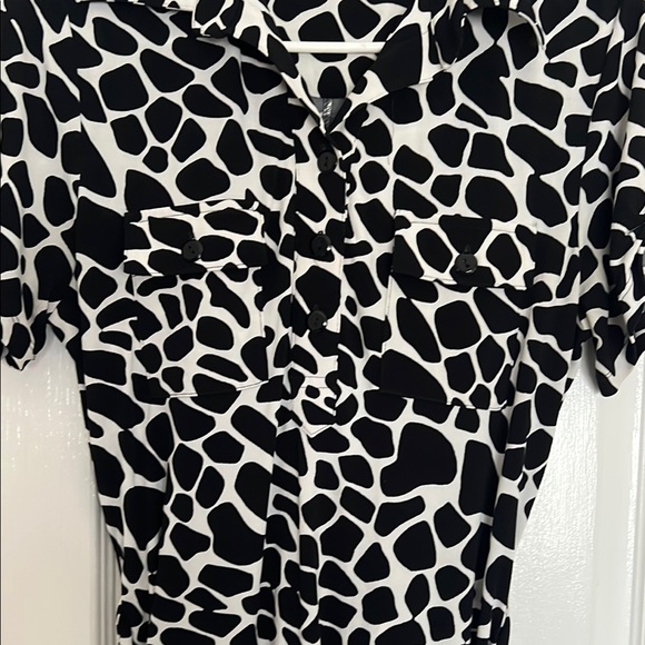 Enfocus Studio Womens Size Medium Stylish Black and White Dress - Picture 3 of 4